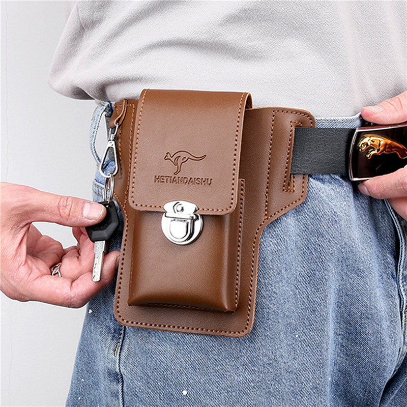 Phone Belt Bag For Men Bags Ce - Leather Wallet Men review and price
