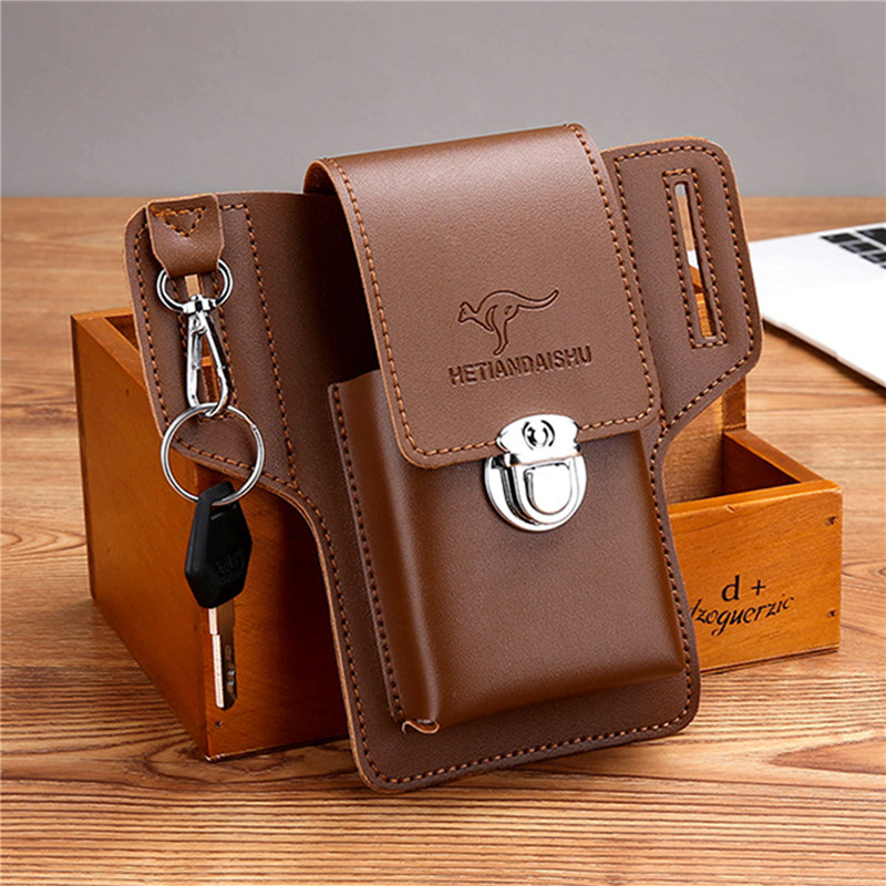 Phone Belt Bag For Men Bags Ce - Leather Wallet Men review and price
