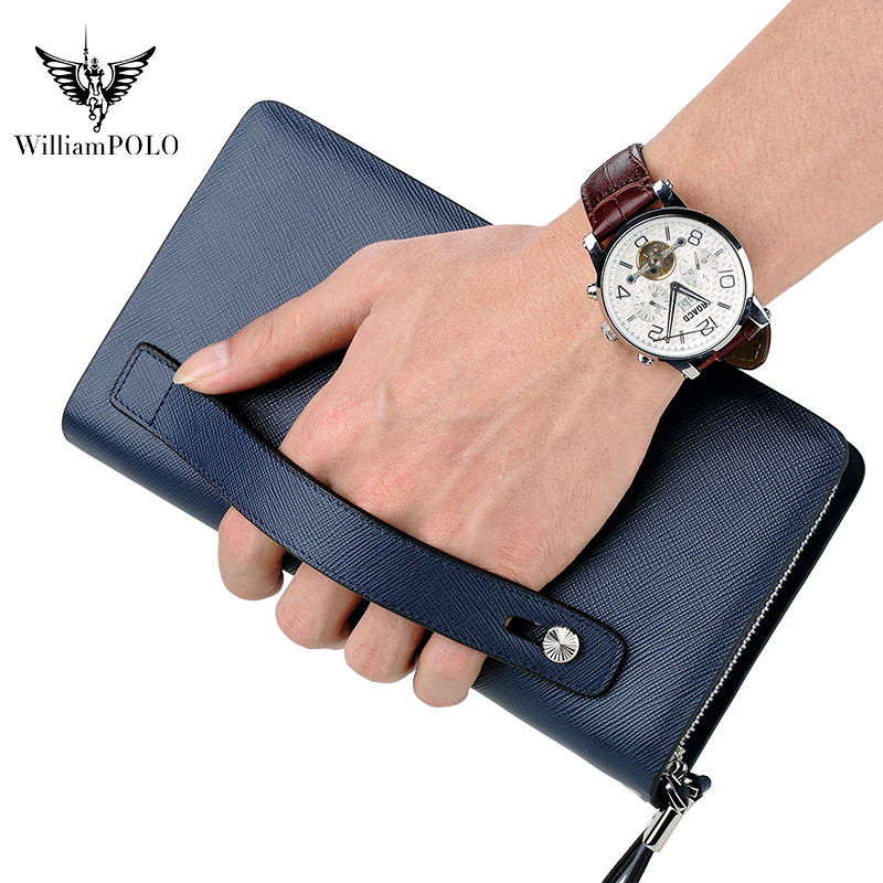 WILLIAMPOLO Luxury Men's Leath - Leather Wallet Men review and price