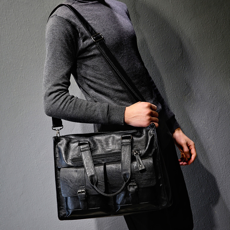 PU Leather Shoulder Briefcase  - Leather Briefcase review and price