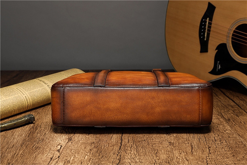 YETTIES Business Top Grain Lea - Leather Briefcase review and price