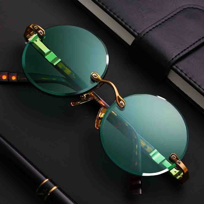 Fashion Classic Rimless Sungla - Designer Sunglasses review and price
