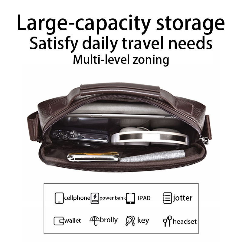 Durable Wear-resistant Two-ton - Leather Briefcase review and price