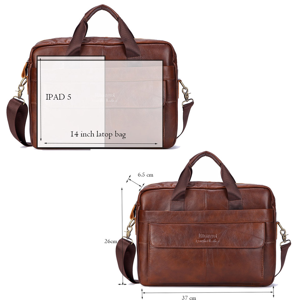 Men Genuine Leather Handbag Fa - Leather Briefcase review and price