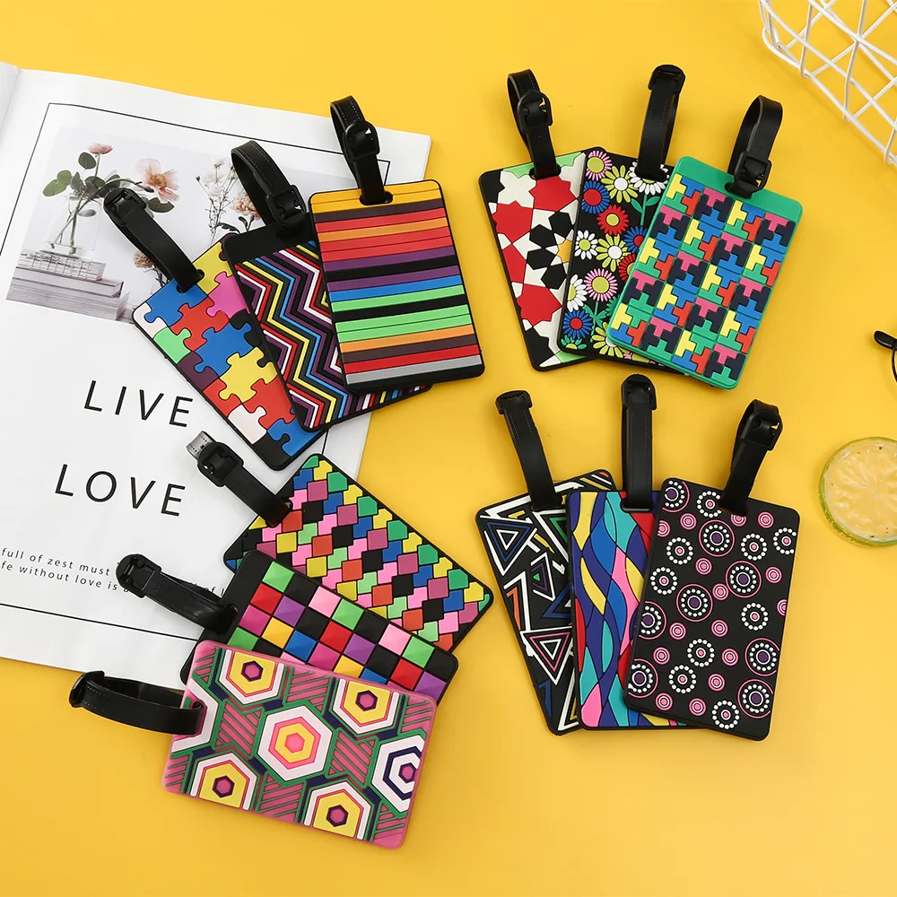 1PCS Geometric Luggage Tags Su - Travel Luggage Set review and price