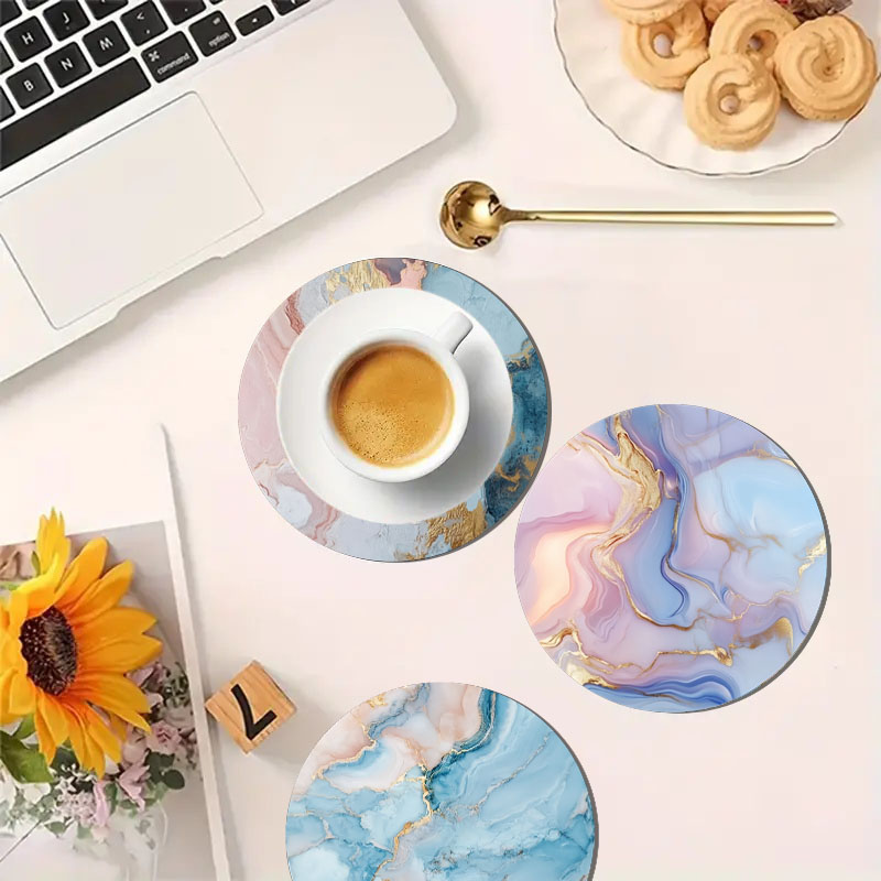 4 Pieces of Marble Pattern Pri - Marble Coaster Set review and price