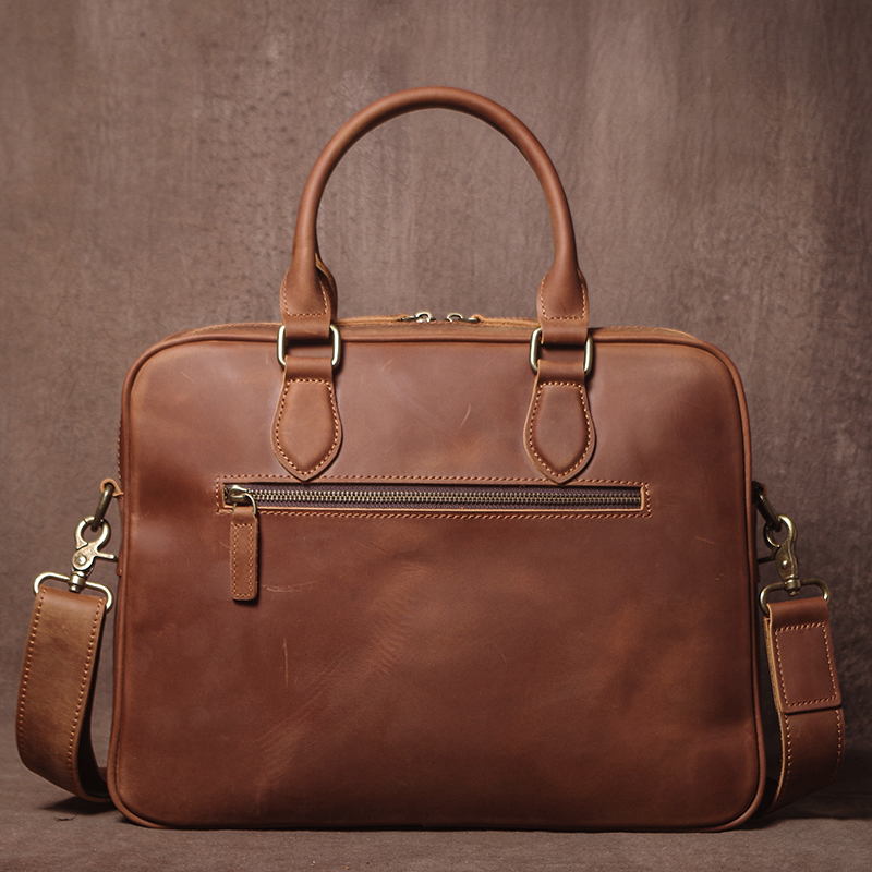 GURO Men Crazy Horse Cowhide B - Leather Briefcase review and price