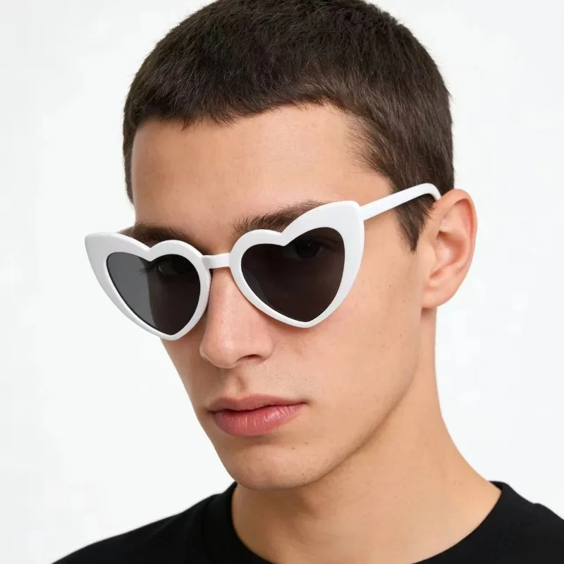 Cartoon White Heart Sunglasses - Sunglasses Uv400 review and price