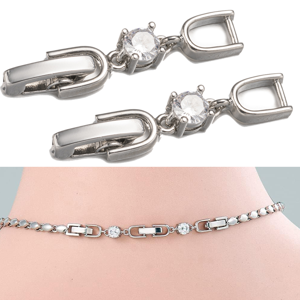 5pcs White Gold Plated Crystal - Gold Plated Jewelry review and price