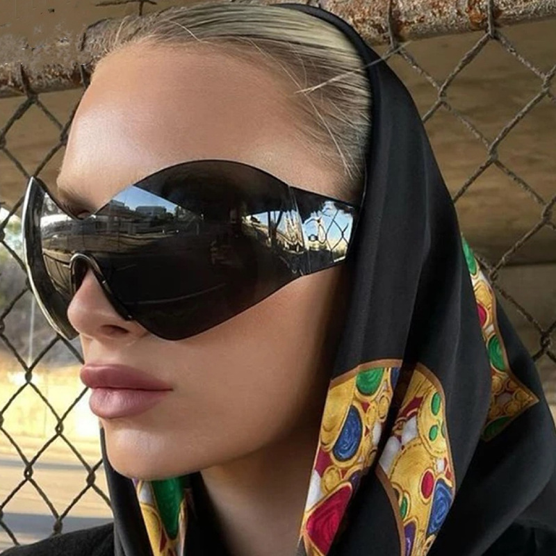 Retro Rimless Oversized Sungla - Sunglasses Uv400 review and price