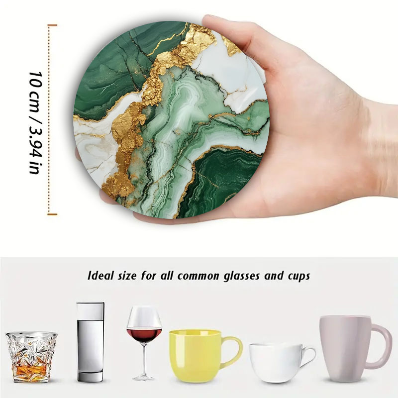 4 Pieces of Marble Pattern Pri - Marble Coaster Set review and price