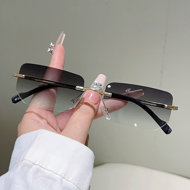 Fashion Rimless Rectangle Sung - Sunglasses Uv400 review and price