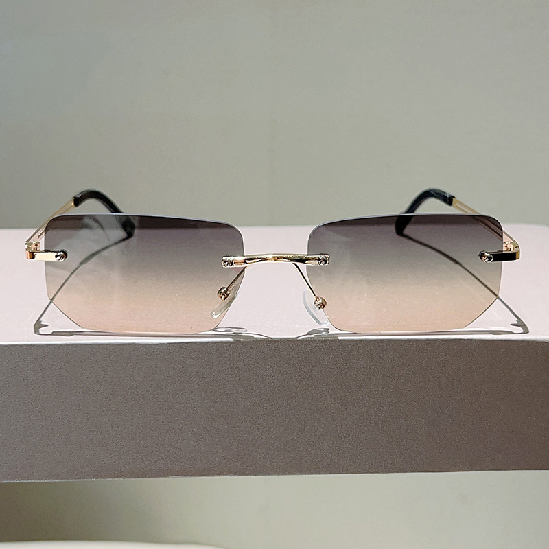 Fashion Rimless Rectangle Sung - Sunglasses Uv400 review and price
